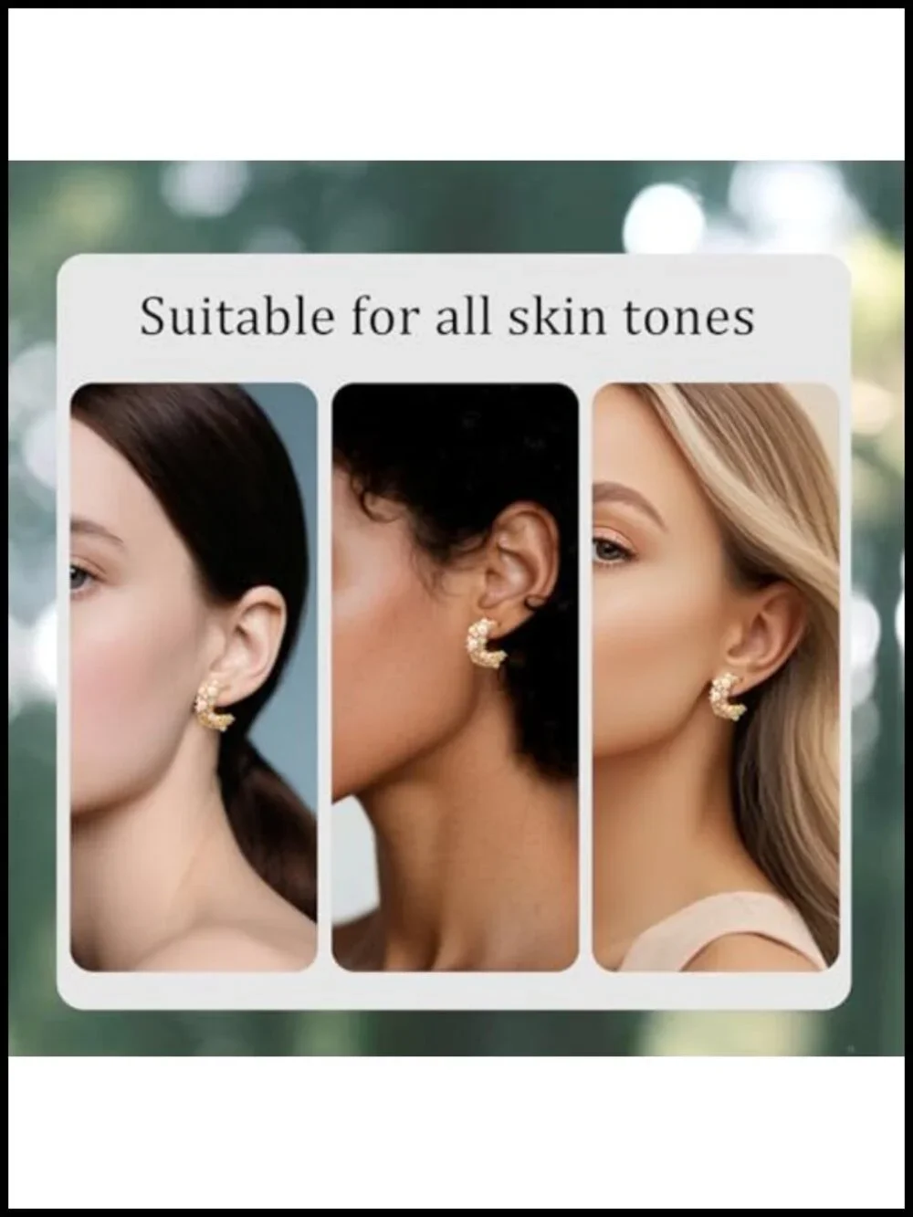 14K Gold Plated Pearl CZ Hoop Earrings for Women Wedding Bridal Jewelry - 0.79